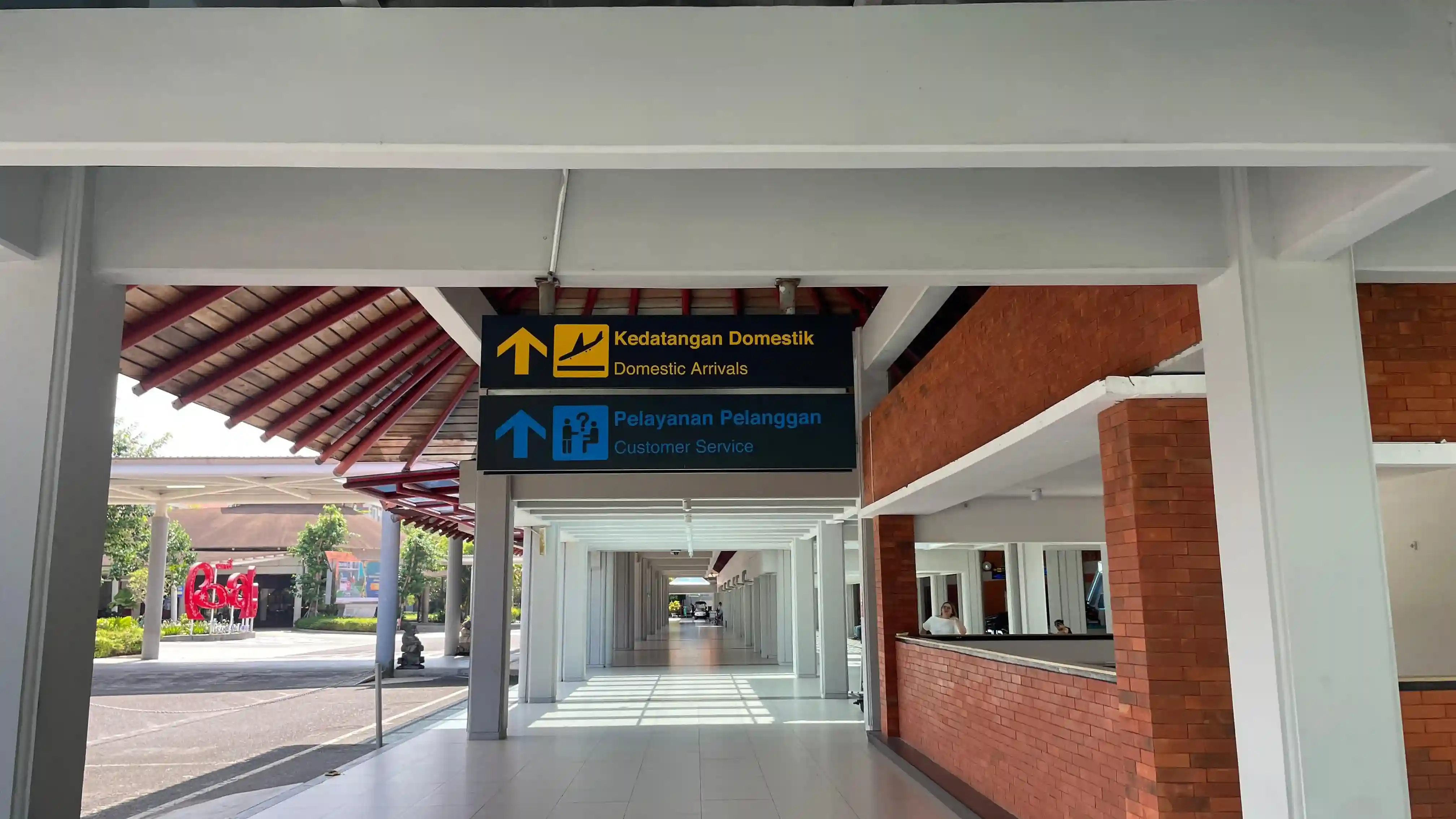 Arrivals signage at I Gusti Ngurah Rai International Airport, Bali